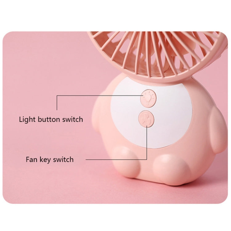 SFHJ2 Mini USB Handheld Portable Table Lamp Fan(Pink)