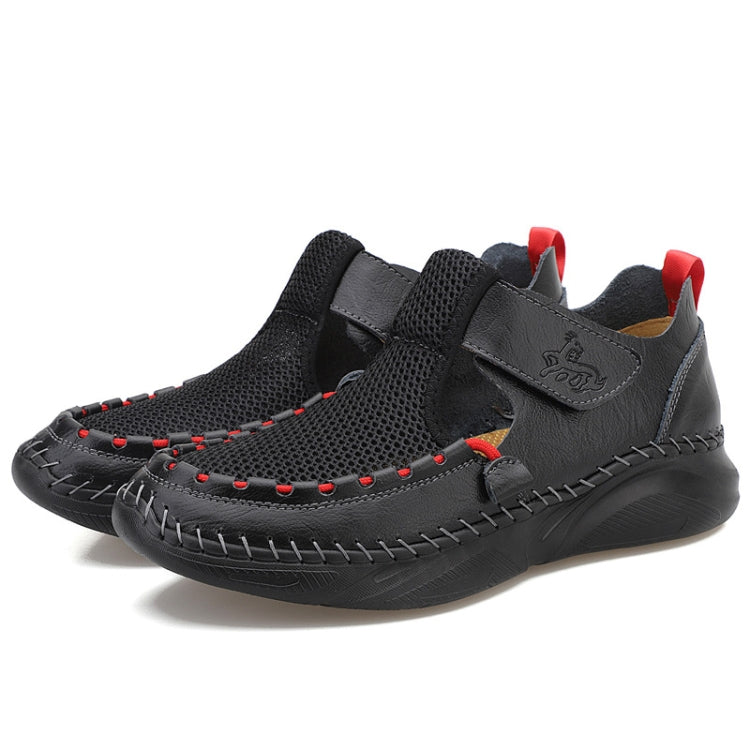 Men Summer Leather Toe Cap Outdoor Sandals Breathable Casual Shoes, Size: 42