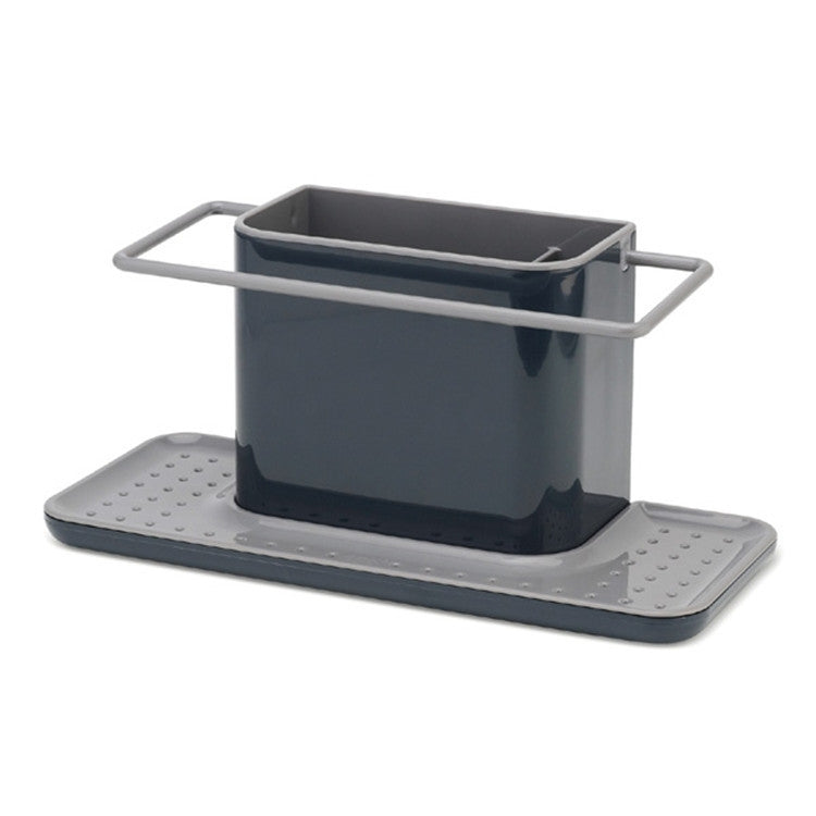 Kitchen Multifunctional Sponge Rag Drain Rack Desktop Convenient Shelf (Black)