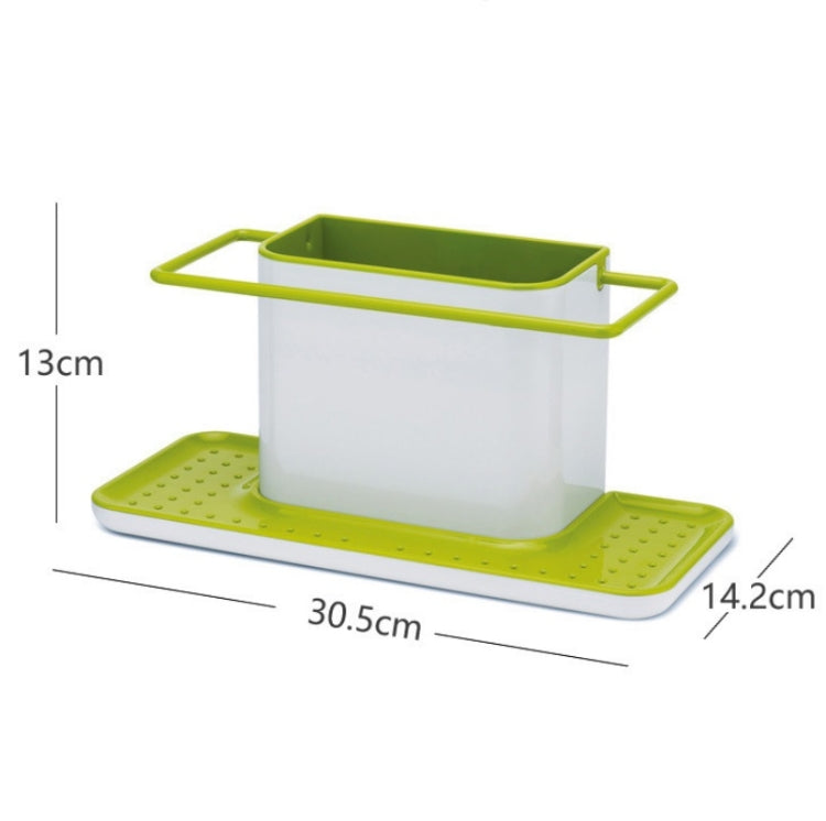 Kitchen Multifunctional Sponge Rag Drain Rack Desktop Convenient Shelf(Green)