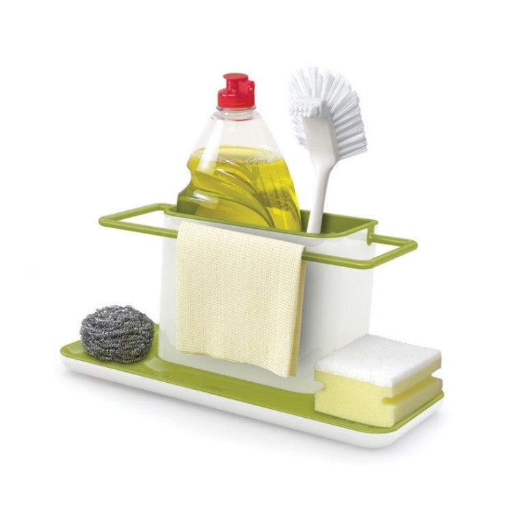 Kitchen Multifunctional Sponge Rag Drain Rack Desktop Convenient Shelf(Green)