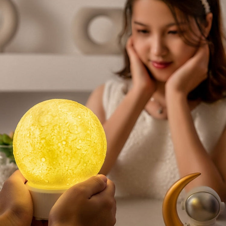 Moon Lamp Cartoon Fantasy Starry Sky Projector Lamp Indoor Atmosphere Colorful Night Light, Style: Rechargeable