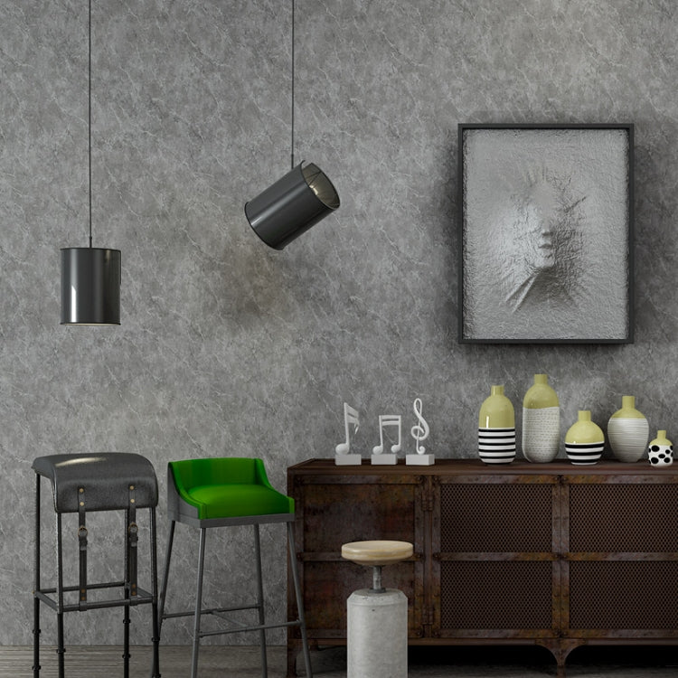 Self-Adhesive Retro Industrial Style Gray Sticker Clothing Store Barber Shop Wallpaper, Specification: 0.53 x 3m