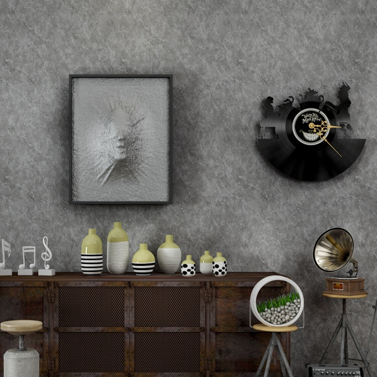 Self-Adhesive Retro Industrial Style Gray Sticker Clothing Store Barber Shop Wallpaper, Specification: 0.53 x 5m