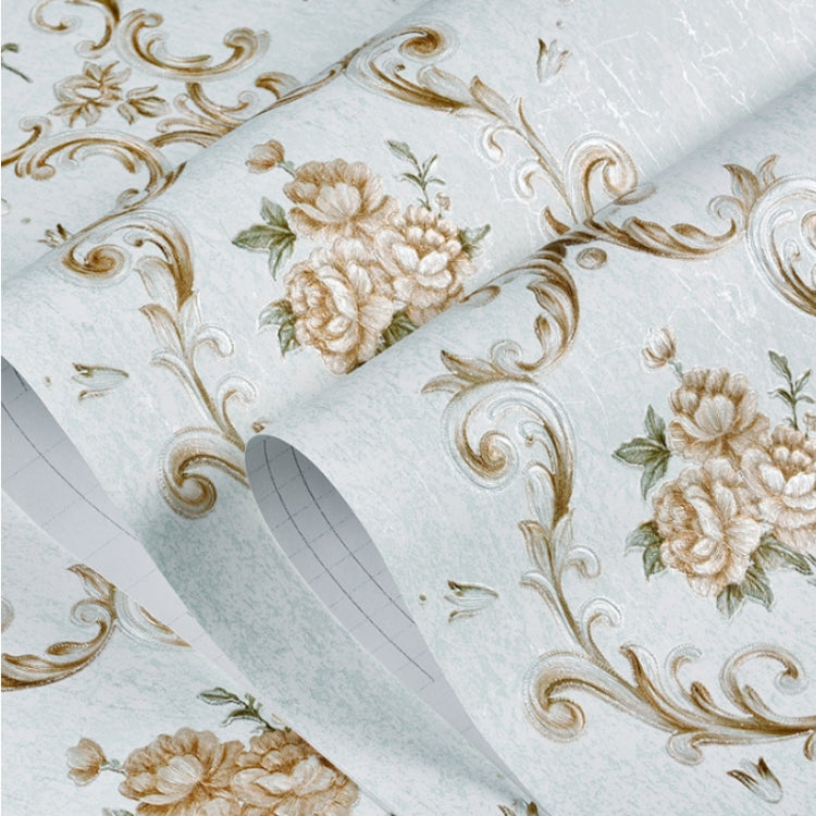 Retro Pastoral Non-Woven Fabric Self-Adhesive Wallpaper Thicken Bedroom Living Room Background  Wallpaper, Specification: 0.53 x 3 Meters
