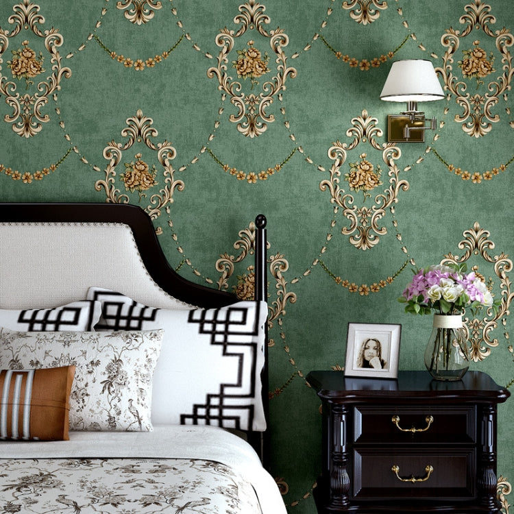 Retro Pastoral Non-Woven Fabric Self-Adhesive Wallpaper Thicken Bedroom Living Room Background  Wallpaper, Specification: 0.53 x 3 Meters