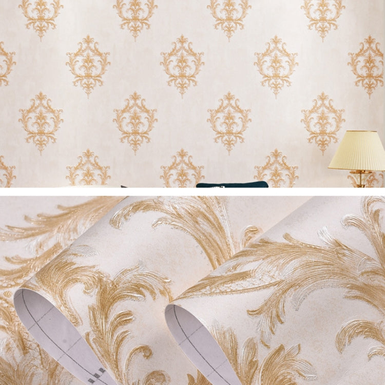 Damascus Self-Adhesive Embossed Wallpaper Thick 3D Non-Woven Fabric Fine Embossed Bedroom Wallpaper, Specification: 0.53 x 3 Meters