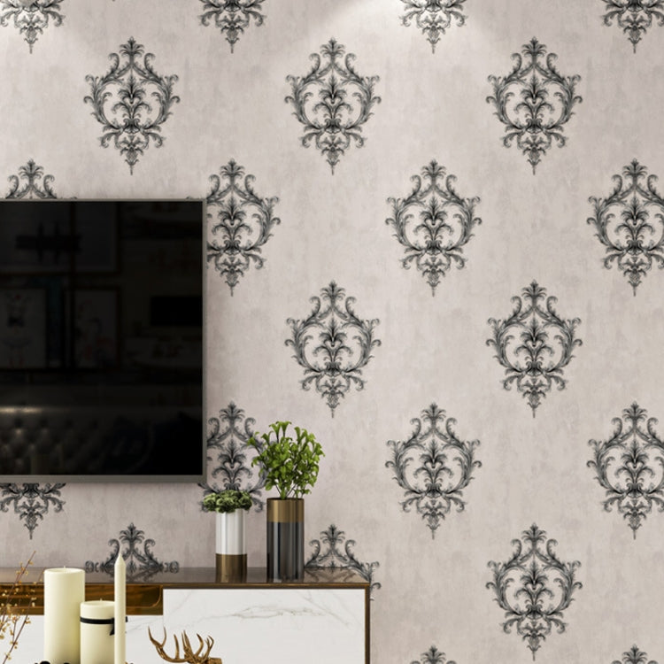 Damascus Self-Adhesive Embossed Wallpaper Thick 3D Non-Woven Fabric Fine Embossed Bedroom Wallpaper, Specification: 0.53 x 3 Meters