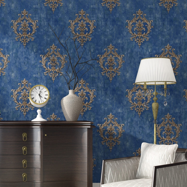 Damascus Self-Adhesive Embossed Wallpaper Thick 3D Non-Woven Fabric Fine Embossed Bedroom Wallpaper, Specification: 0.53 x 3 Meters