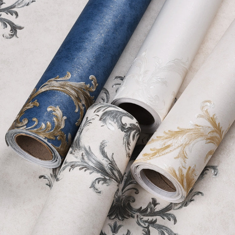 Damascus Self-Adhesive Embossed Wallpaper Thick 3D Non-Woven Fabric Fine Embossed Bedroom Wallpaper, Specification: 0.53 x 3 Meters