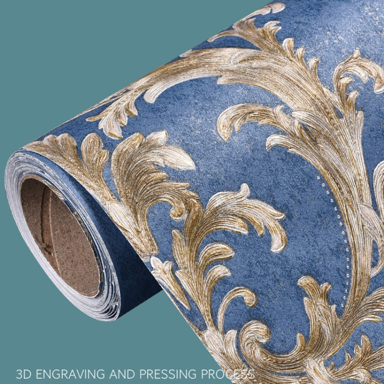 Damascus Self-Adhesive Embossed Wallpaper Thick 3D Non-Woven Fabric Fine Embossed Bedroom Wallpaper, Specification: 0.53 x 3 Meters