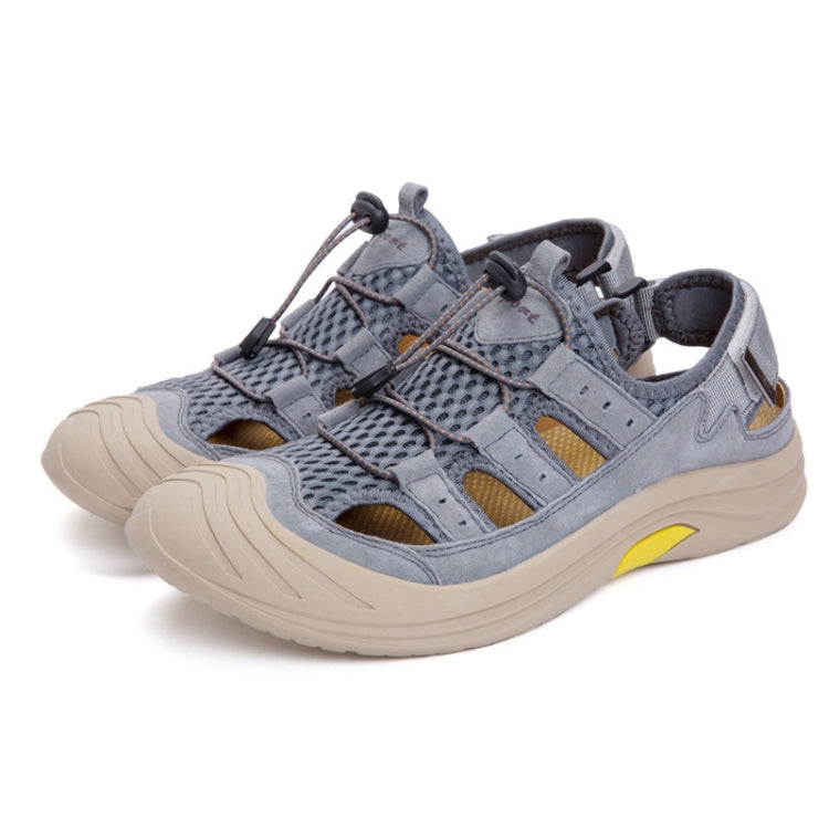 Men Beach Sandals Sports Breathable Leather Leisure Shoes, Size: 43
