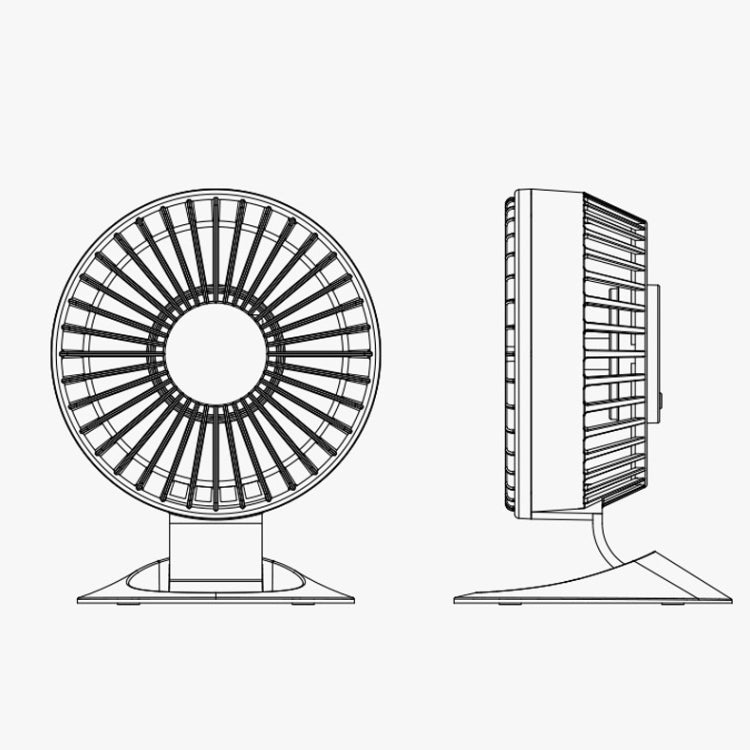 F2 Student USB Quiet Office Desktop Mini Fan, Colour: Black Without Battery
