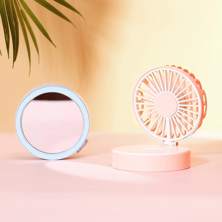USB Mini Handheld Vanity Mirror Fan