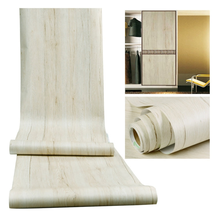 Wardrobe Furniture PVC Waterproof Antifouling Wood Grain Self-Adhesive Stickers, Specification: 60cm x 5m