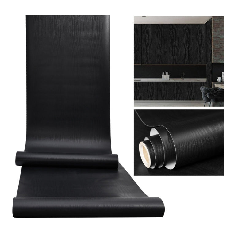Wardrobe Furniture PVC Waterproof Antifouling Wood Grain Self-Adhesive Stickers, Specification: 60cm x 5m