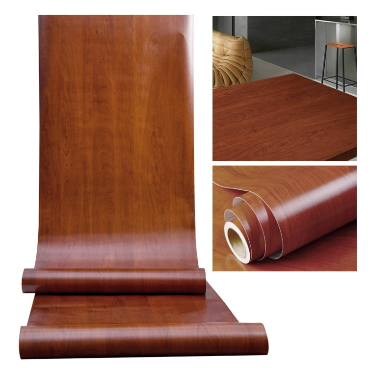 Wardrobe Furniture PVC Waterproof Antifouling Wood Grain Self-Adhesive Stickers, Specification: 60cm x 5m