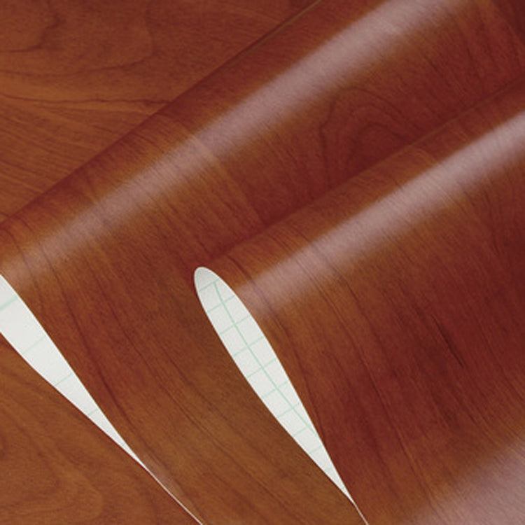 Wardrobe Furniture PVC Waterproof Antifouling Wood Grain Self-Adhesive Stickers, Specification: 60cm x 5m