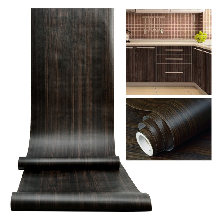 Wardrobe Furniture PVC Waterproof Antifouling Wood Grain Self-Adhesive Stickers, Specification: 60cm x 5m
