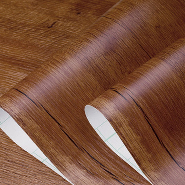 Wardrobe Furniture PVC Waterproof Antifouling Wood Grain Self-Adhesive Stickers, Specification: 60cm x 5m