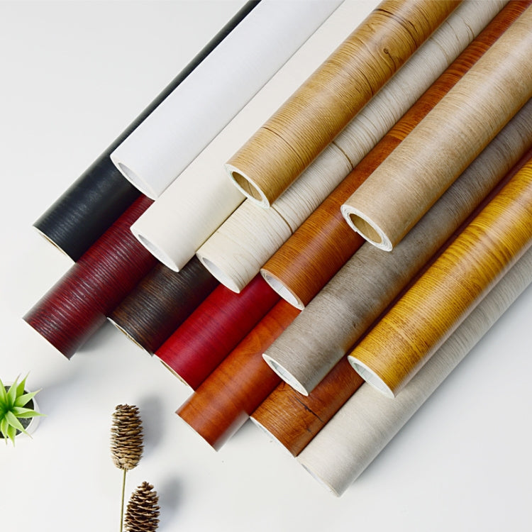 Wardrobe Furniture PVC Waterproof Antifouling Wood Grain Self-Adhesive Stickers, Specification: 60cm x 5m