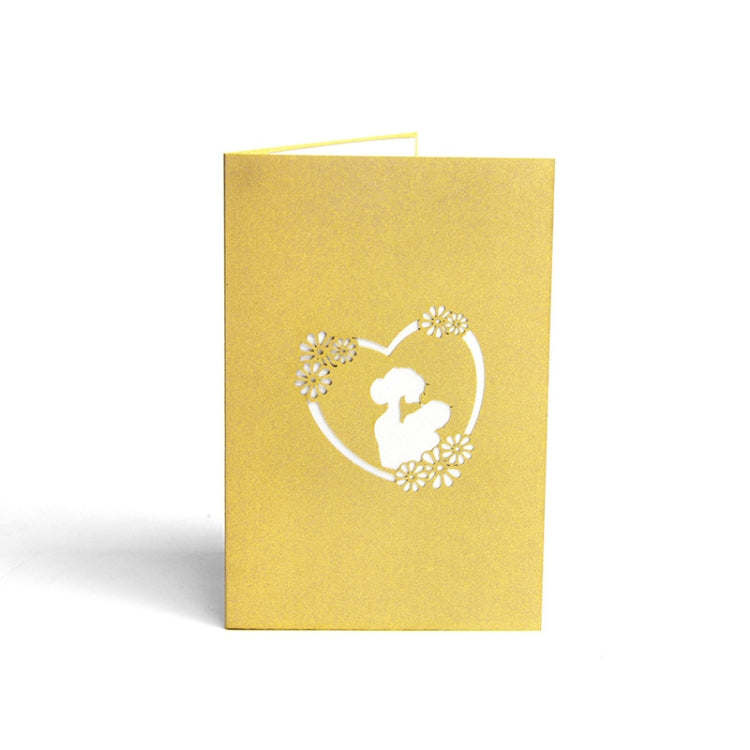 2 PCS Mother Day 3D Three-Dimensional Greeting Card Me And Mom Small Card