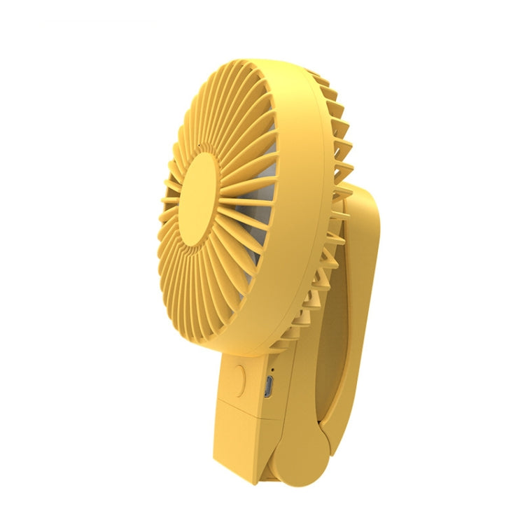 GT-1818 Handheld Clip Fan Desktop Student Stroller USB Small Fan, Colour: Yellow