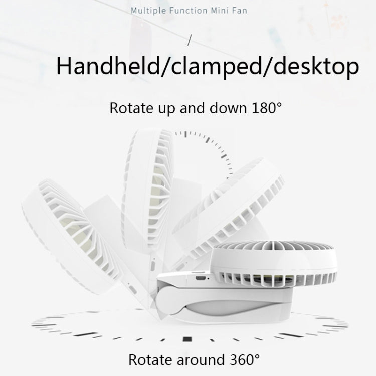 GT-1818 Handheld Clip Fan Desktop Student Stroller USB Small Fan, Colour: Blue