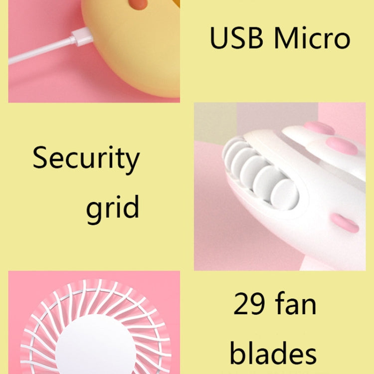 XSFS-MZ Cat Paw Hanging Neck Mini Fan PortableLarge Wind Hand-Held USB Fan