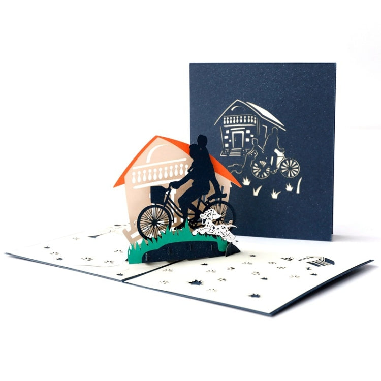2 PCS Father Day Greeting Card 3D Stereo Me And Dad Small Card