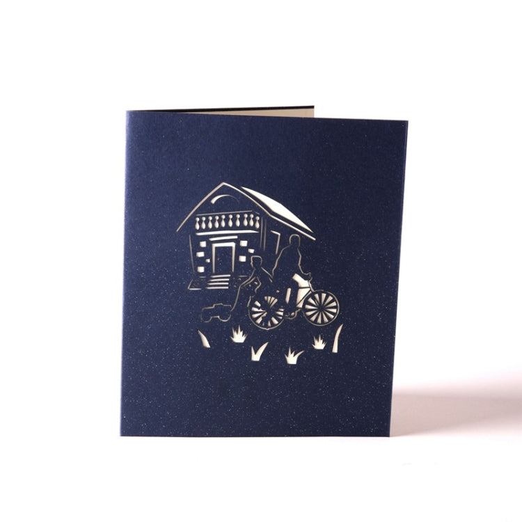 2 PCS Father Day Greeting Card 3D Stereo Me And Dad Small Card
