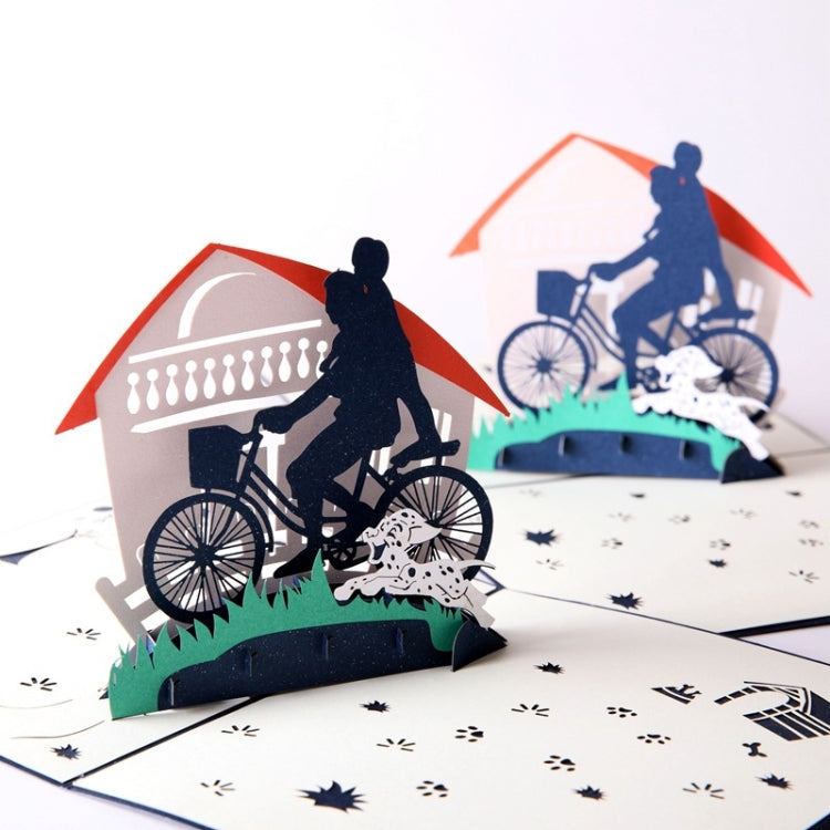 2 PCS Father Day Greeting Card 3D Stereo Me And Dad Small Card