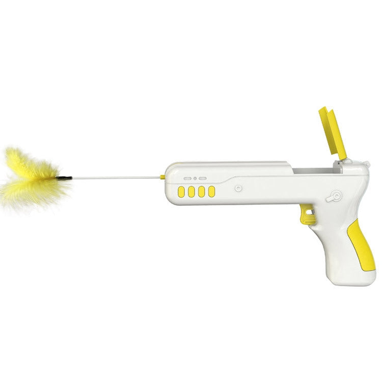 Cat Supplies Toys Funny Cat Sticks Feather Cat Toys(Yellow)
