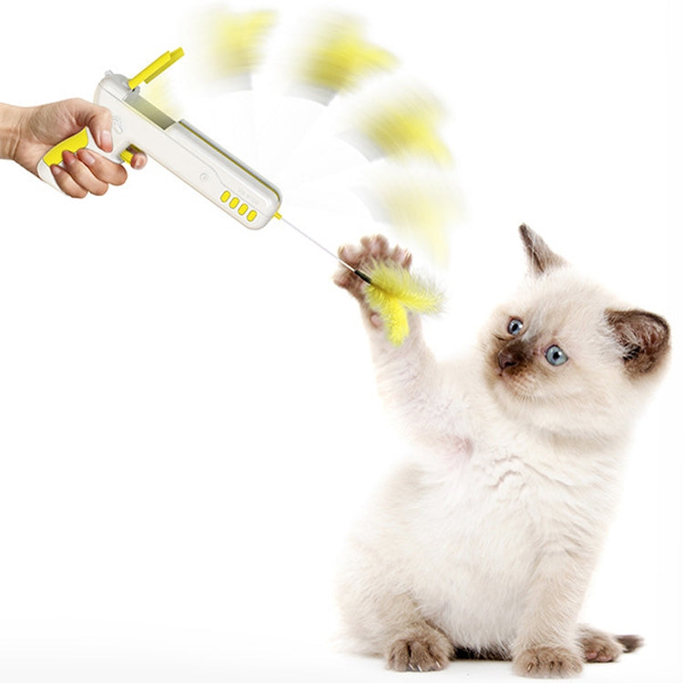 Cat Supplies Toys Funny Cat Sticks Feather Cat Toys(Yellow)