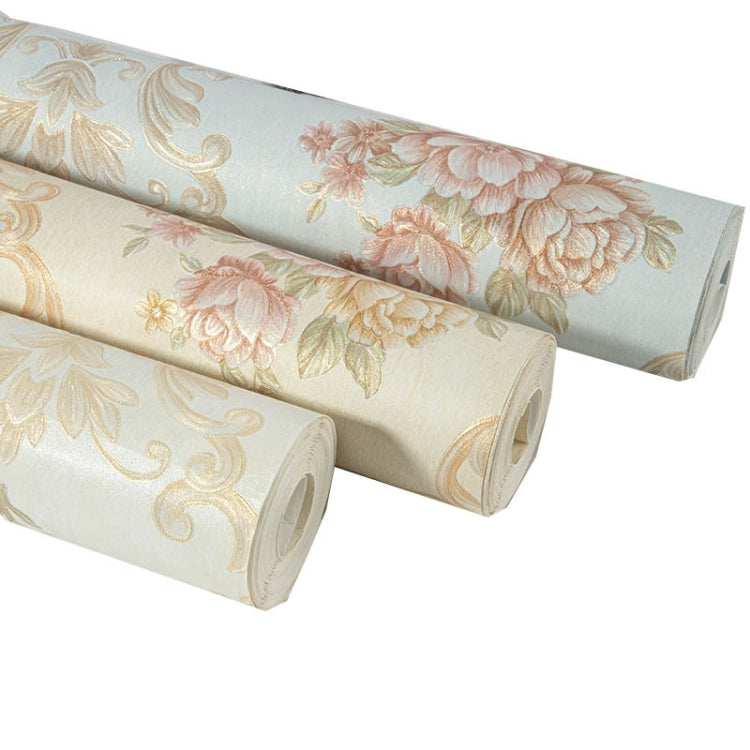 0.53 x 3m 3D Pastoral Style Wallpaper Bedroom Living Room Non-Woven Fabric Self-Adhesive Wall Sticker
