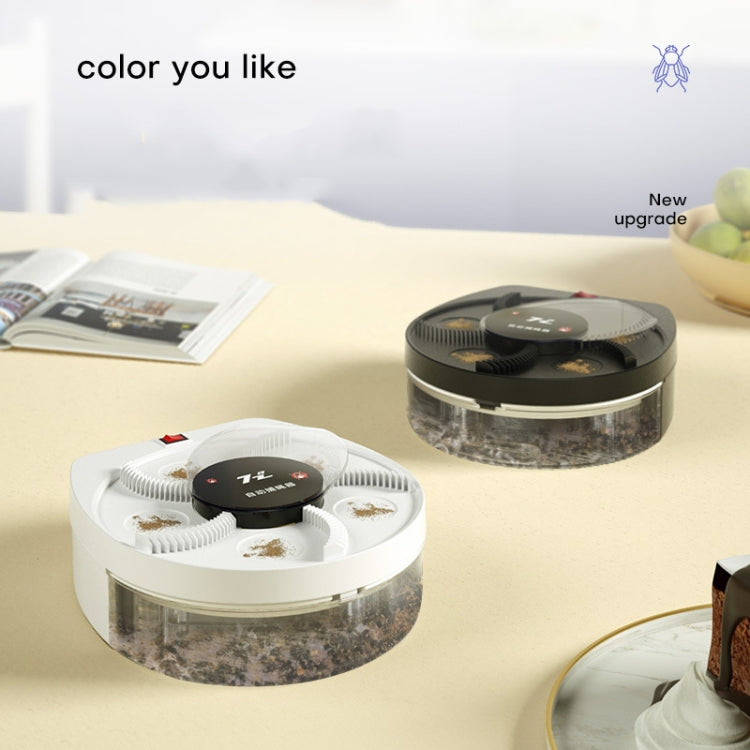 Wall-Mounted Trapping Fly Trap Automatic Fan Blade Commercial Wireless Fly-Killing Lamp Restaurant Indoor Fly Trap USB Wall Hanging Board(Black)