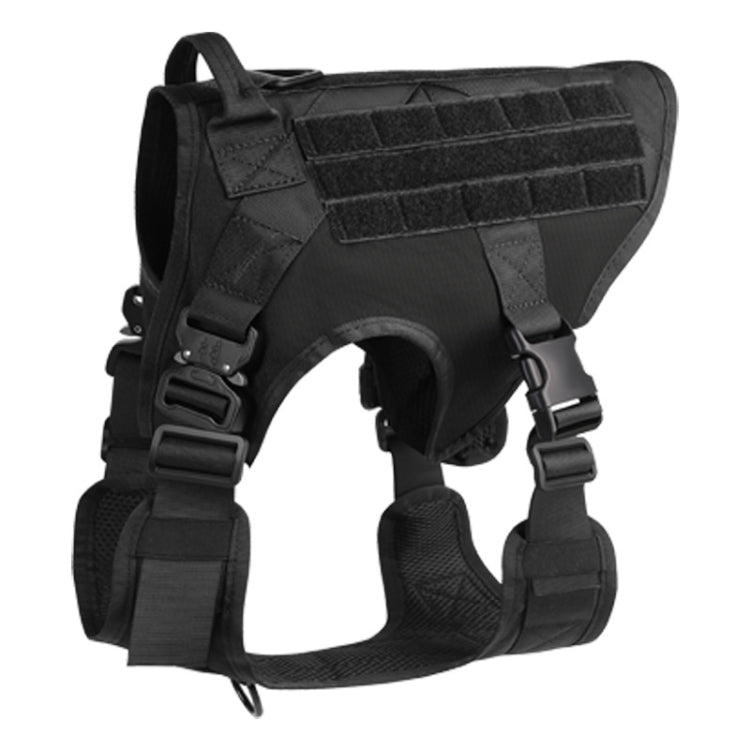 Dog Harness Nylon Breathable And Waterproof Outdoor Dog Vest, Specification: S(Black)