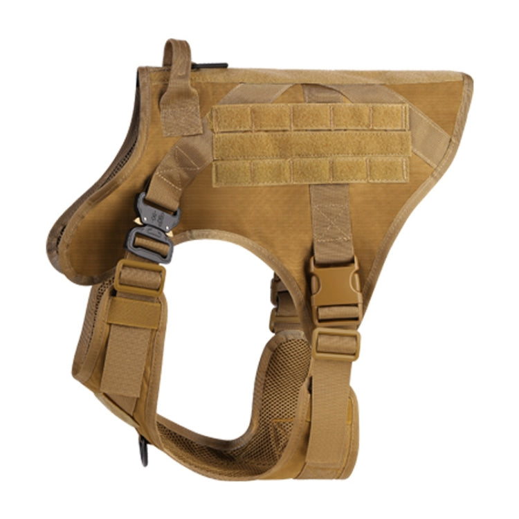Dog Harness Nylon Breathable And Waterproof Outdoor Dog Vest, Specification: L(Khaki)