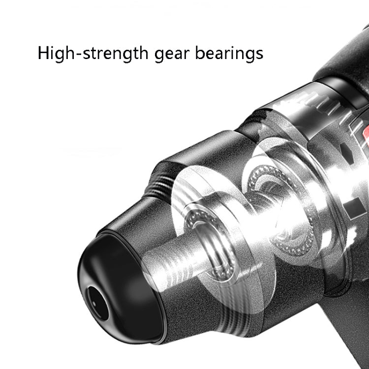 NANWEI Industrial Grade Brushless Impact Drill Multi-Function Wireless Lithium Battery Dual-Use Electric Drill, CN Plug(528TV Lithium 2 Batteries 1 Charger)