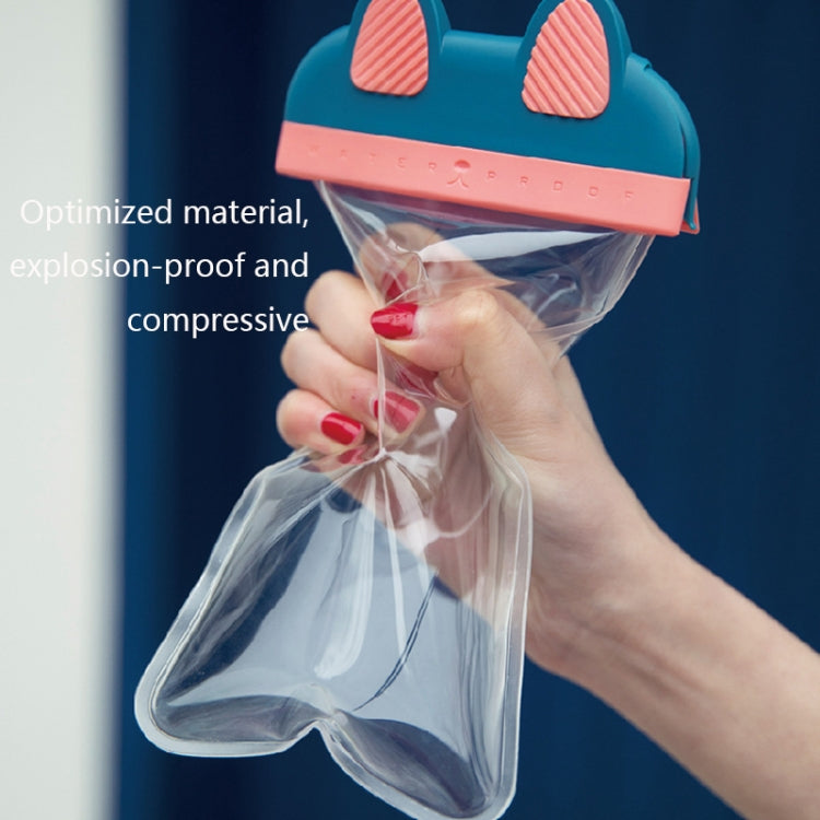 XSFSD-01 Mobile Phone Waterproof Bag Diving Cover Outdoor Transparent Swimming Bathroom Camera TPU Waterproof Mobile Phone Bag(Pink)