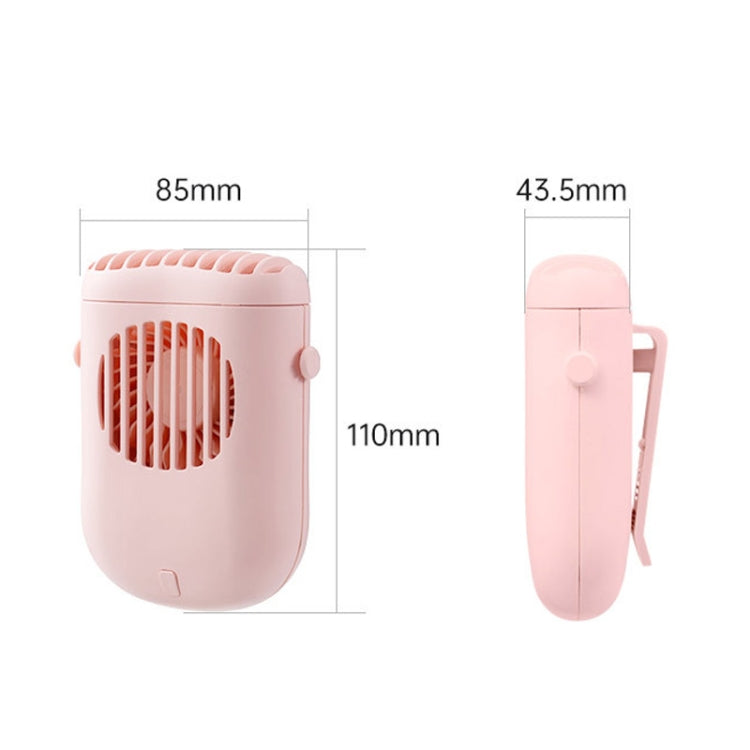F858 USB Portable Hanging Neck Hanging Waist Wide Angle Wind Out Mini Handheld Fan(Green)