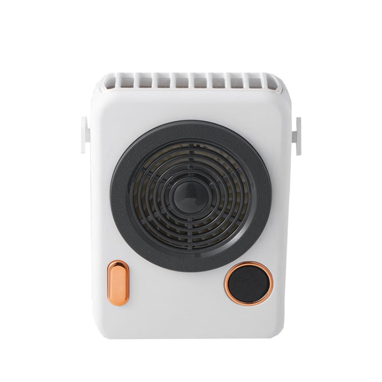 F856 Camera Fan Smart Digital Display Compact Portable Neck Hanging USB Fan