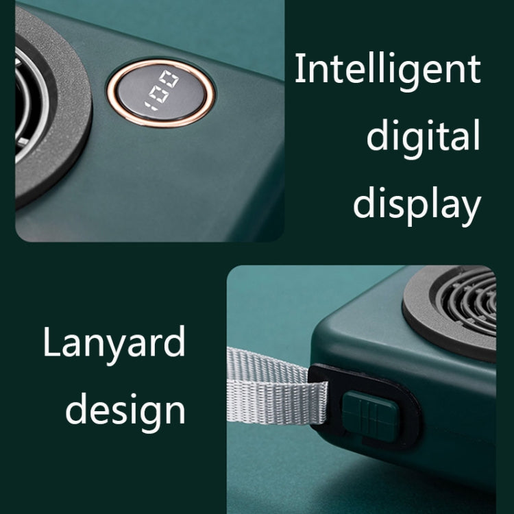 F856 Camera Fan Smart Digital Display Compact Portable Neck Hanging USB Fan