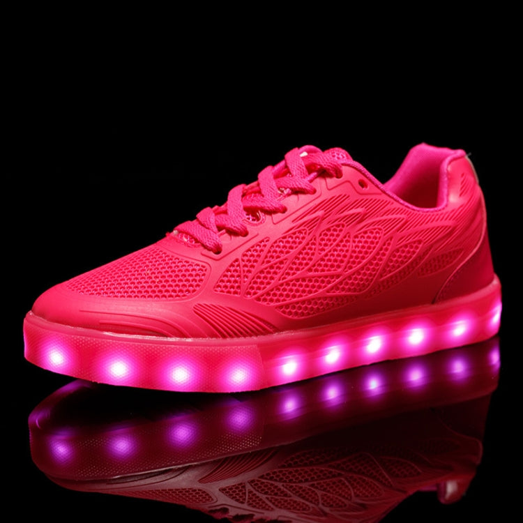 Colorful Luminous Casual Shoes With USB Charging Light, Size: 37(Red)