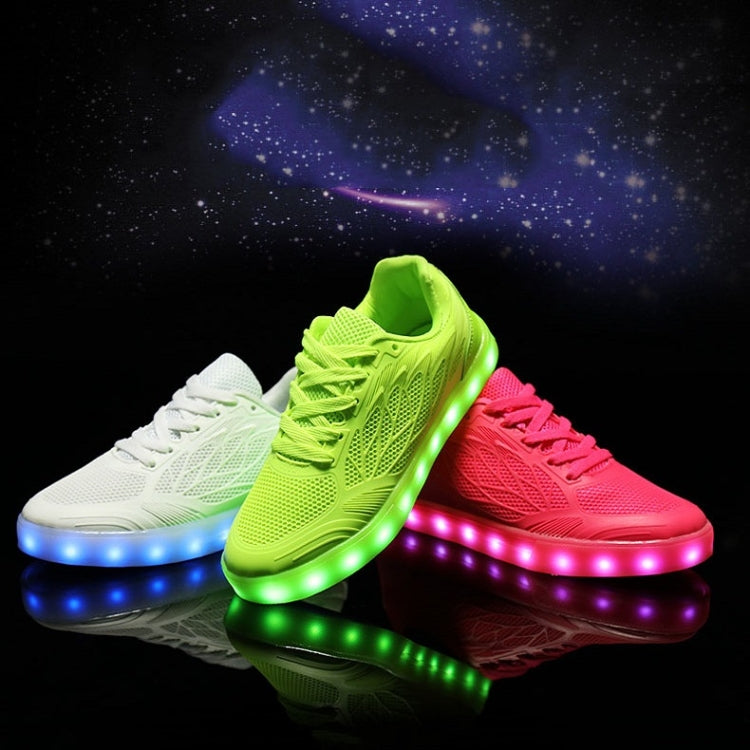 Colorful Luminous Casual Shoes With USB Charging Light, Size: 37(Red)