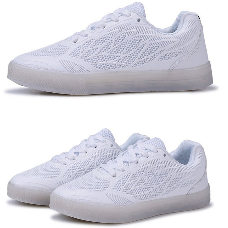 Colorful Luminous Casual Shoes With USB Charging Light, Size: 38(White)