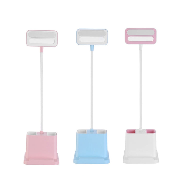 XMQ-TD09 Multi-Function Pen Holder Lamp LED Eye Protection Learning Reading Table Lamp, Colour: Pink