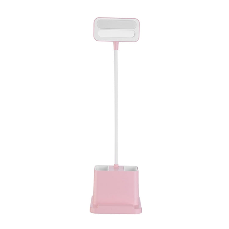 XMQ-TD09 Multi-Function Pen Holder Lamp LED Eye Protection Learning Reading Table Lamp, Colour: Wireless Charging Pink