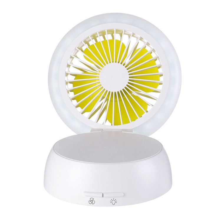 CYZ-00099 Mushroom Night Light Fan Mini USB Office Desktop Portable Silent Fan(White)