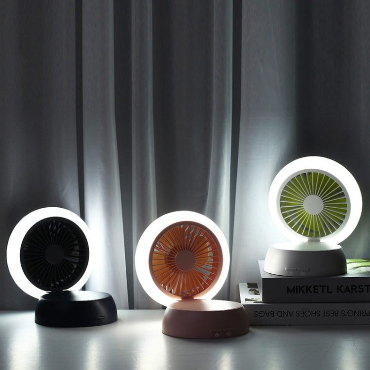 CYZ-00099 Mushroom Night Light Fan Mini USB Office Desktop Portable Silent Fan(White)